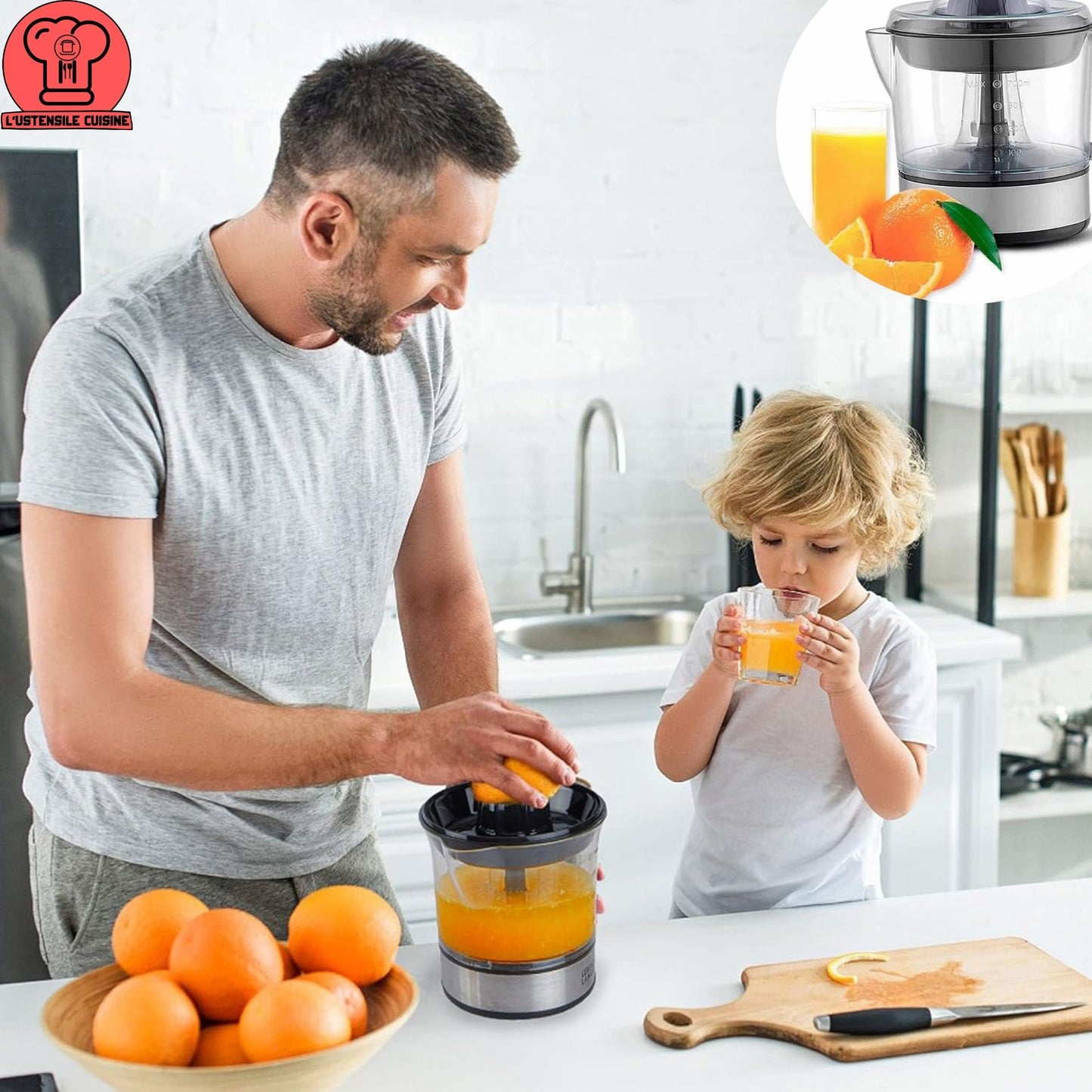 PRESSE AGRUME ELECTRIQUE | Quick-Presseur™ Pour Jus avec Pulpes
